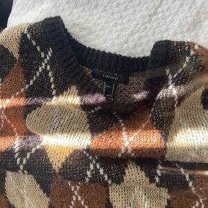 Forever 21 Men's Brown Argyle Sweater